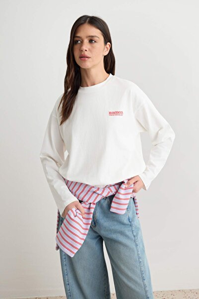 Trendyol Collection Tricou tricotat ecru TWOAW27TS00064
