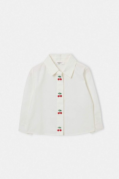 TRENDYOLKIDS Екрю дълга риза TKDAW27GO00020
