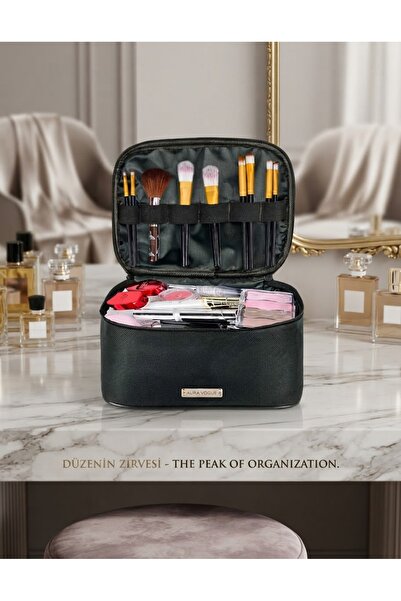 TURTİKA A Travel Essential: Practical Foldable Travel Organizer Makeup Bag with Straps and Two Spacious Compartments