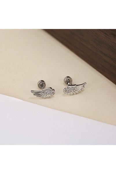 Choice 261226A92 A Pair Vintage Couples Creative Angel Wings Stud Earrings Wo...