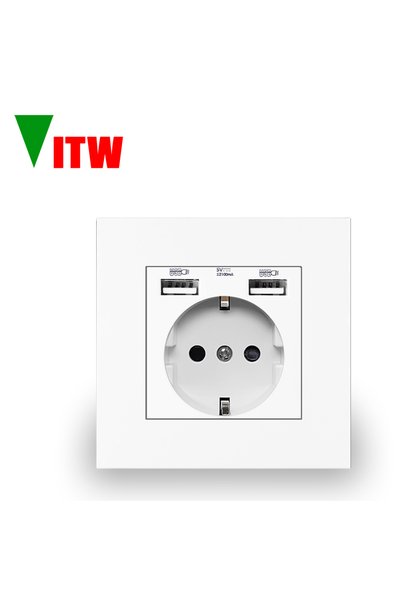 choice2 110-250V EU 1 Wall Socket VITW EU Standard USB Socket, AC 110V-250V, ...