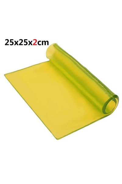Choice3 وسادة جل جديدة صفراء مقاس 25×25×2 سم لمقعد الدراجات النارية، حصيرة ام...
