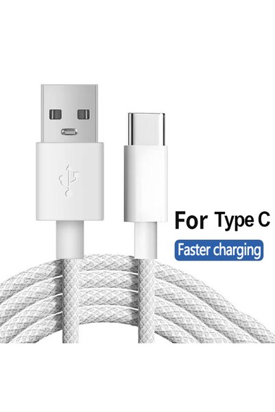 Choice 2m WHITE Usb A to Type C Fast Charging 30W Mobile Phone Date Cable For...