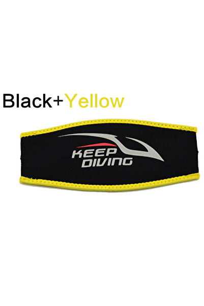 Choice4 Black Yellow 1Pcs Neoprene Scuba Diving Mask Head Strap Cover Mask Pa...
