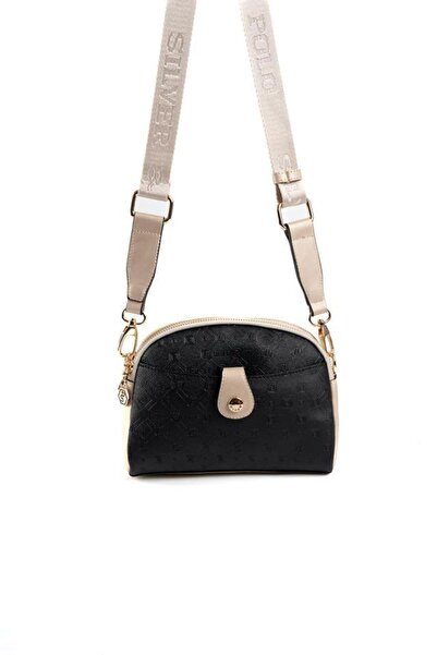 Silver Polo Negru - Geantă crossbody pentru femei cu logo S.Nut SP1144