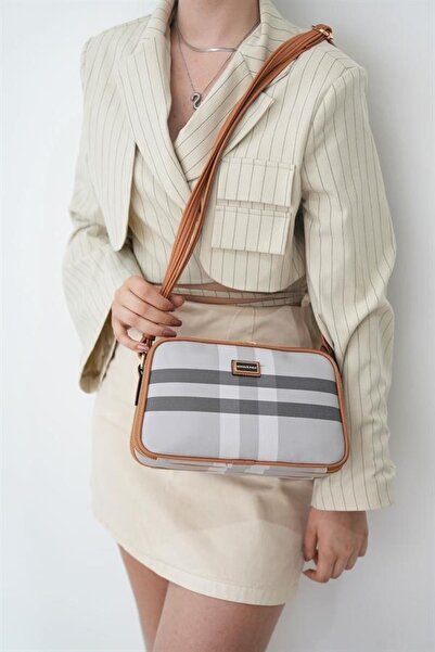 Silver Polo A.Grey - A.Taba Plaid Damen-Umhängetasche SP899