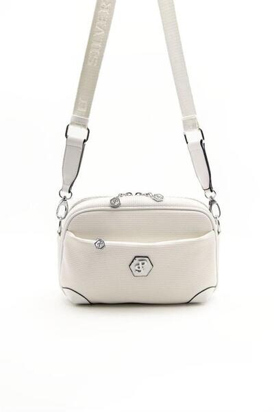 Silver Polo White - White Honeycomb Women's Crossbody Bag Sp1094