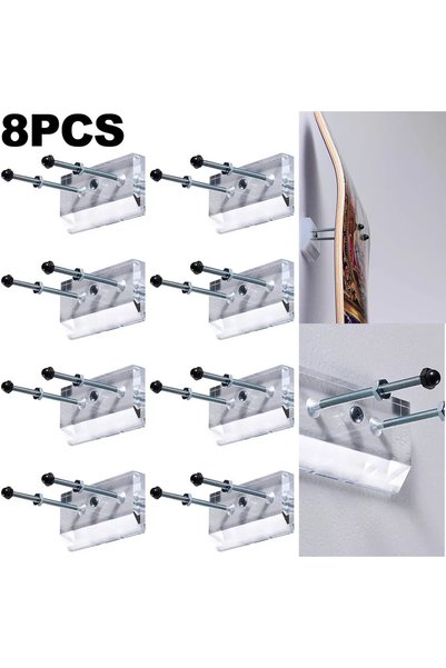 Choice 8pcs 1-5pcs Skateboard Wall Mount Longboard Deck Hanger Display Stand ...
