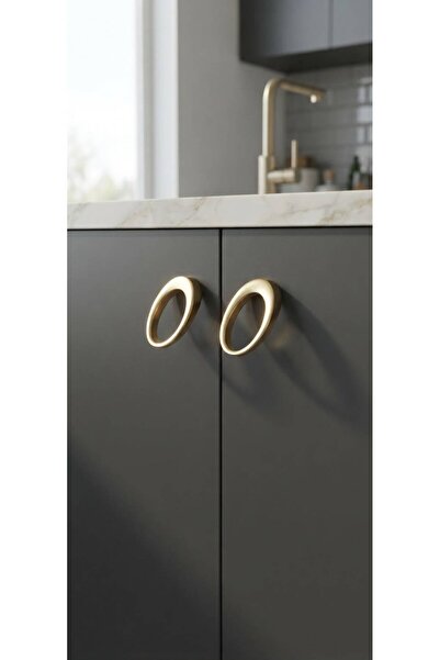 Yc Dekor Inel lateral Mâner auriu de 32 mm Mobilier de bucătărie de lux Count...