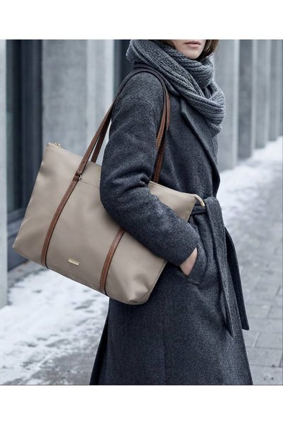 larosee Çift Saplı Paraşüt Kumaş Geniş Hacim Shopper Çanta Üniversite Ofis An...