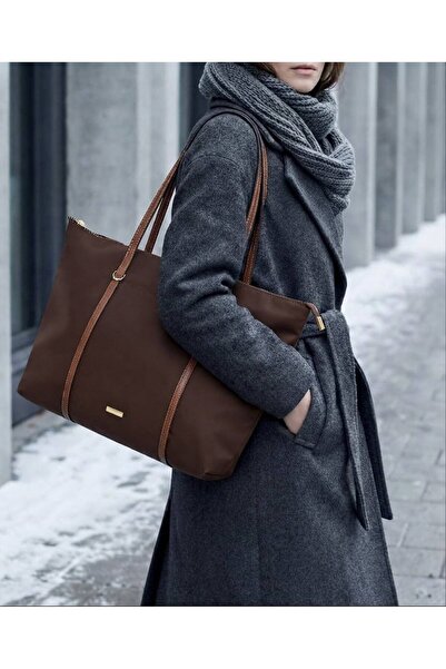 larosee Çift Saplı Paraşüt Kumaş Geniş Hacim Shopper Çanta Üniversite Ofis An...