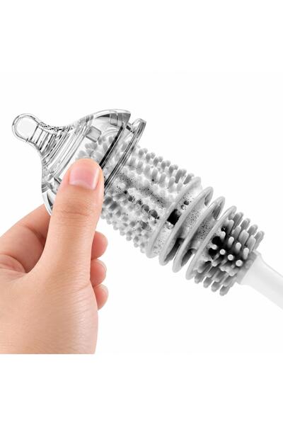 jetfast 27cm Silicone Long Handle Glass Bottle Cup Jar Baby Bottle Washing Brush Cleaning Brush