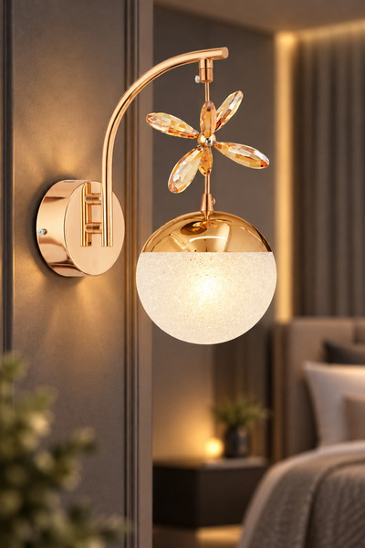 İstanbul Avize Kelebek Aplik Tekli Gold 3 Renk Ledli Modern Led Aplik