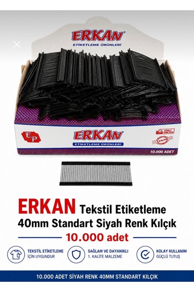 ERKAN 40 Mm Siyah Standart Kılçık 10.000 Adet