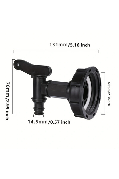 choice2 Faucet with cover Outdoors IBC Faucet Ton Barrel Valve S60 Center Tra...