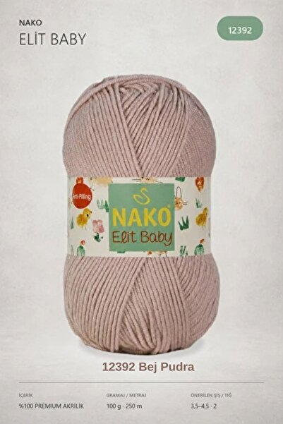 hobi dünyası evim 1 брой Прежда за ръчно плетене Nako Elit Baby, 100 грама, 2...