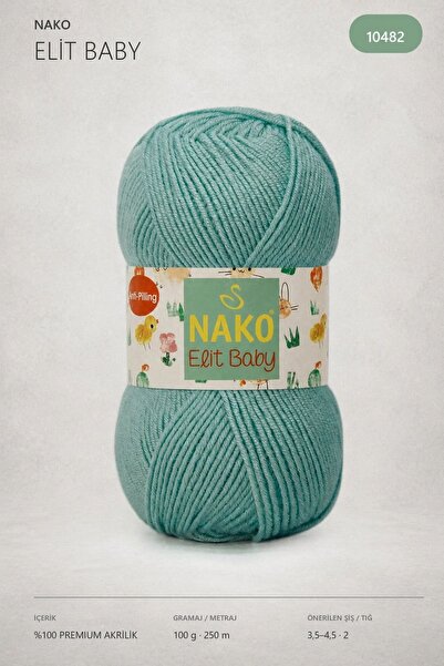 hobi dünyası evim 1 брой Прежда за ръчно плетене Nako Elit Baby, 100 грама, 2...