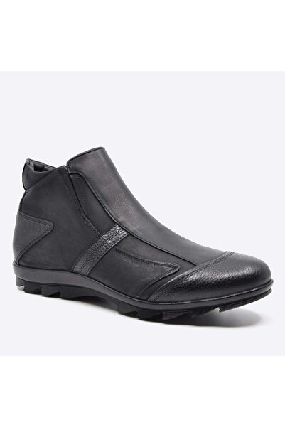 Fosco 3532 Hakiki Deri Erkek Bot - - Siyah - 44