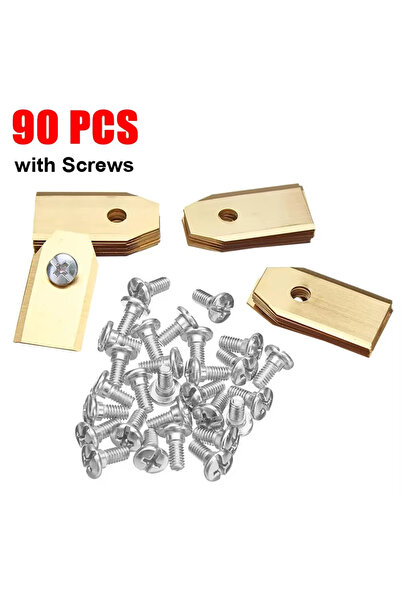 Choice15 APWIKOGER NEW 90 PCS Gold 18-150PCS Stainless Steel Grass Cutter Bla...