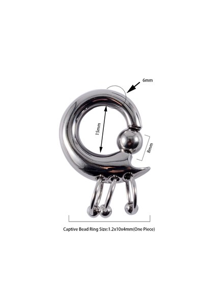 Choice 1PC 6mm(2G) 1PC Surgical Steel Lobster Closer Bead Ring Ear Weights La...