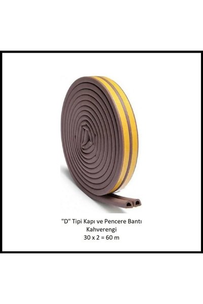 Adilon Door Window Insulation Wick/Tape Brown 60 Mt.