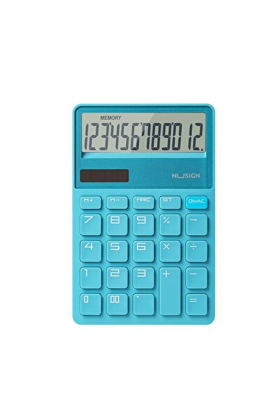 Nusign Desktop Calculator 12 Digit Blue Deli