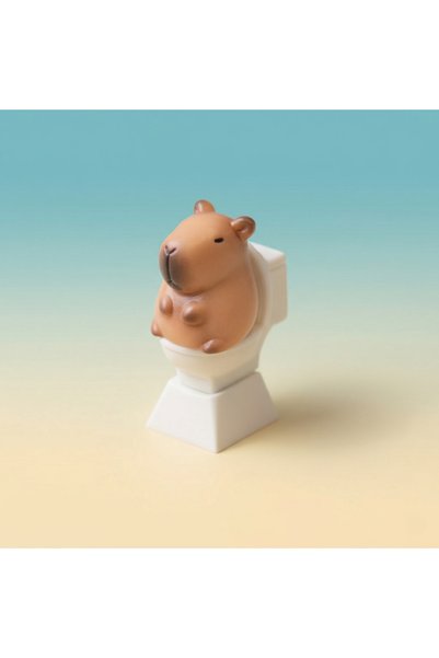 choice2 toilet Cute Capybara Keycaps Set Cartoon Animal Design Mechanical Key...