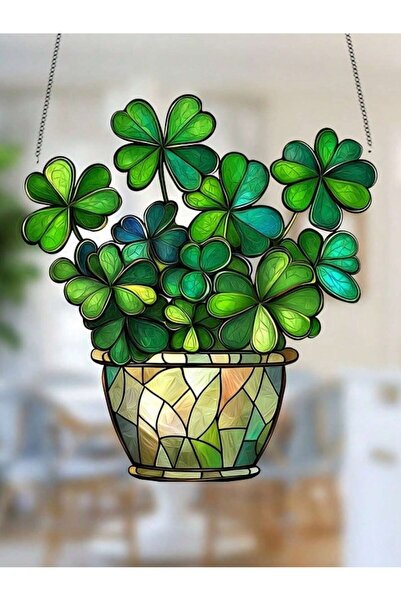 Choice A 1PCS St. Patrick's Day Lucky Clover Sun Catcher - Window Hanging Dec...