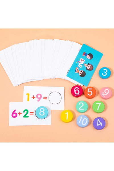 Choice NB165C1 Kids Montessori Math Toys Arithmetic Card Matching Games Addit...