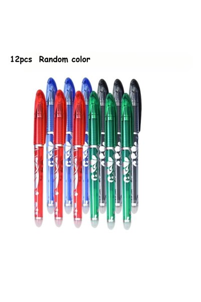 Choice 12pcs Random color 12pcs Colorful Erasable Gel Pens - Plastic Medium T...