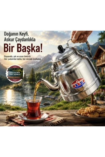 Yıldız çelik Alüminyum Kamp Çaydanlığı 16 No 2 Litre