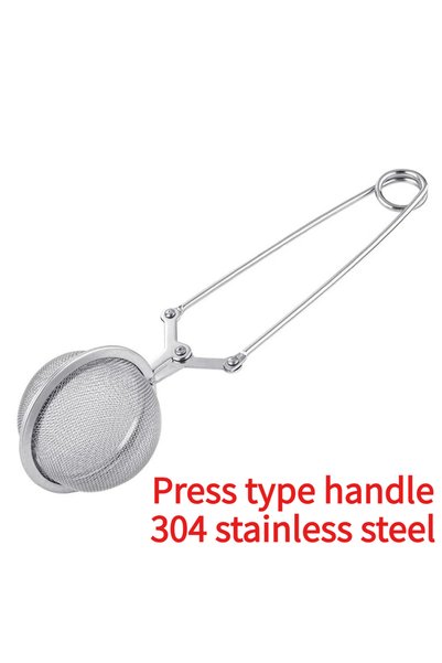 Choice7 1PCS Press type handle 316 Stainless Steel Tea Infuser Teapot Tray Sp...