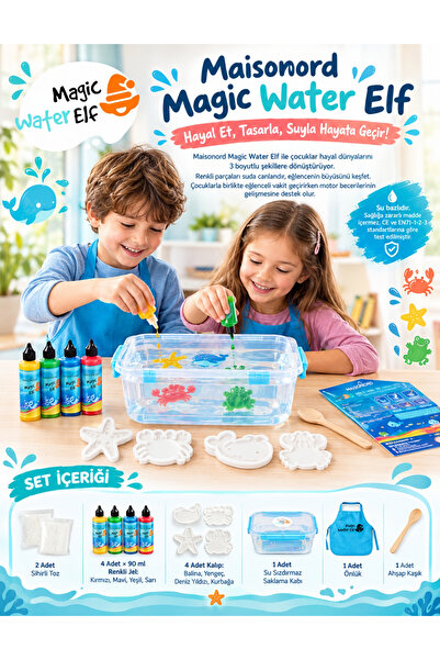 Maisonord Magic Water Elf Sihirli Su Hayvanları Kendin Yap Eğitici Oyun Seti