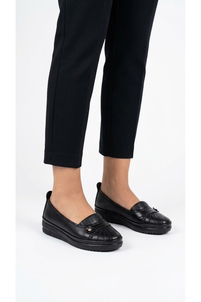 KAOF SHOES Kadın Bordo Renk Klasik Ayakkabı Ortopedik Anne Babet Ayakkabı Anne Ayakkabısı Kadın Günlük Ayakkabı