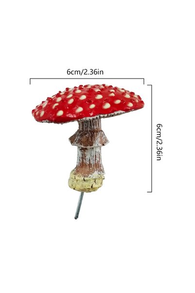Choice 6cm Mini Glow In The Dark Mini Mushroom Ornament Resin Crafts Fairy Ga...