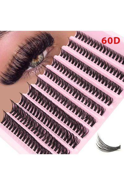 Choice4 MIX 0.07mm D 60D 200Pcs DIY Personal Lashes 40P Eyelash Cluster Natur...