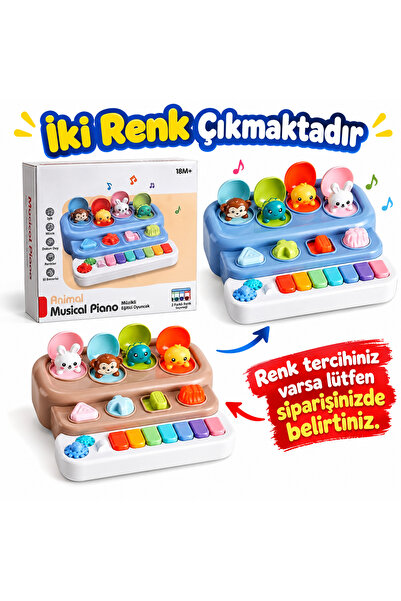 Sunman Işıklı ve Sesli Hayvan Temalı Oyuncak Bebek Piyanosu - Eğitici Müzik K...