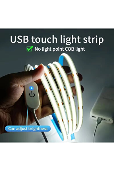 Choice شريط إضاءة LED أبيض بارد بطول 3 متر مع خاصية التعتيم باللمس، يعمل بجهد...