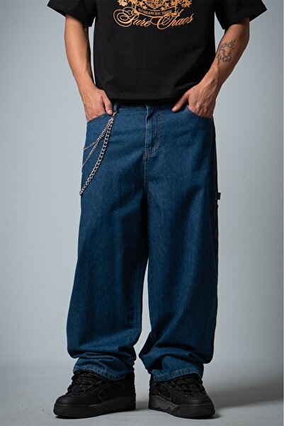 Crupt Studio Streetcrafted Blue Carpenter Super Baggy Men's Jean Pants