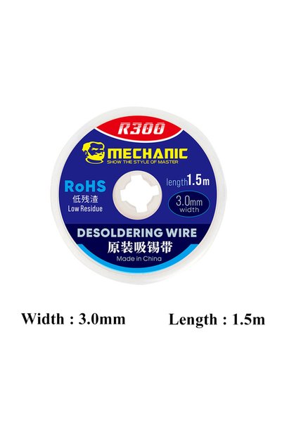 Choice5 3.0mm MECHANIC R300 Desoldering Mesh Braid Solder Wick Wire for Mobil...