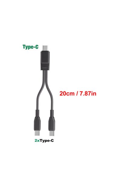 Choice C to 2xType-C 20cm 1 in 2 Out Dual USB C Cable USB A C to Type C Split...