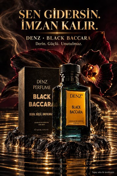 Denz Perfume Black Baccara Erkek Parfüm Kuvvetli Yayılım Etkileyici Kalıcı De...
