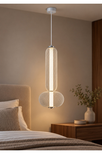 Generic Brand ثريا مودرن أبيض LED 15 واط 500 ملم HA/D6410/500WH+3CO