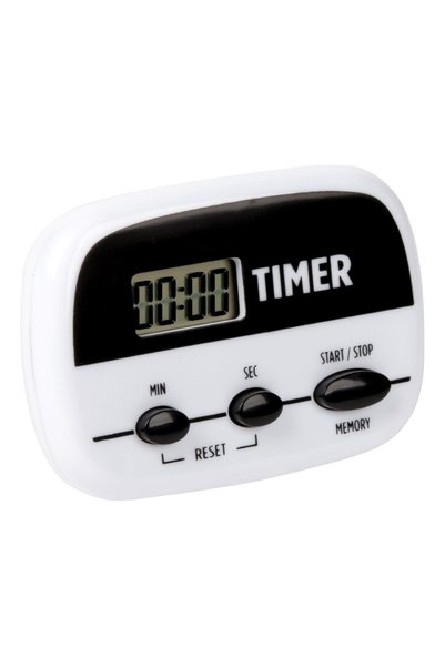 OEM Cronometru Digital din Plastic Alb Negru cu Magnet 6.5x4.5cm