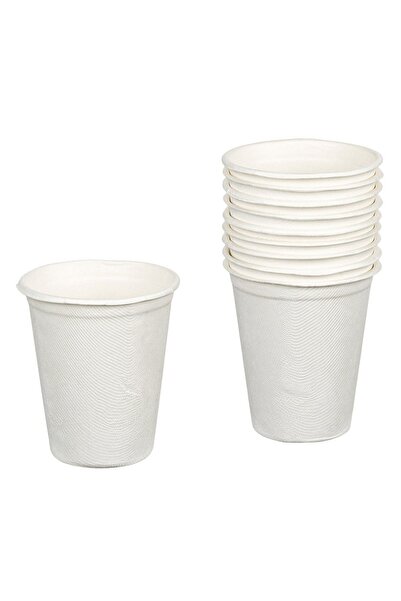OEM Set Pahare Albe din Trestie de Zahar 260ml - 10buc - Servit Masa, Bucatarie