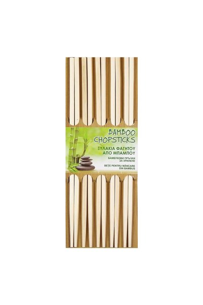OEM Bețișoare chopsticks din bambus, culoare naturală, set 5 perechi, pentru ...