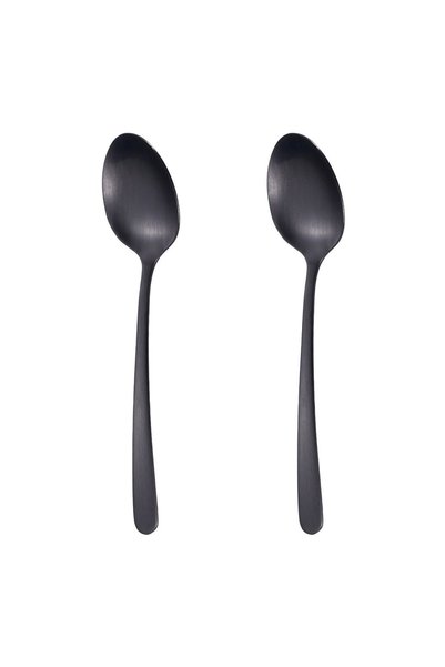 OEM Lingurite Mici din Otel Inoxidabil Negru "Black" 15.5cm - 2buc