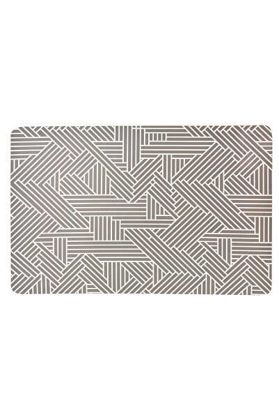 OEM Suport din Plastic Gri Alb cu Dungi pentru Farfurii 43.5x28.5cm