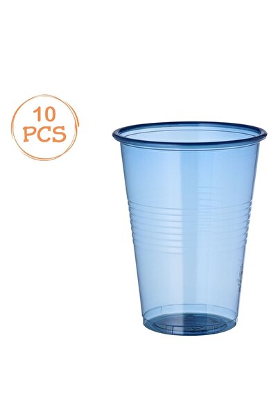 OEM Set 10 Pahare Transparente Bleu din Plastic 480ml - Unica Folosinta, Buca...