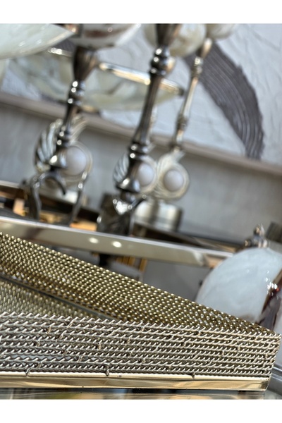 YASAR CONCEPT Torsion Mirrored Metal Tray 30X30 cm